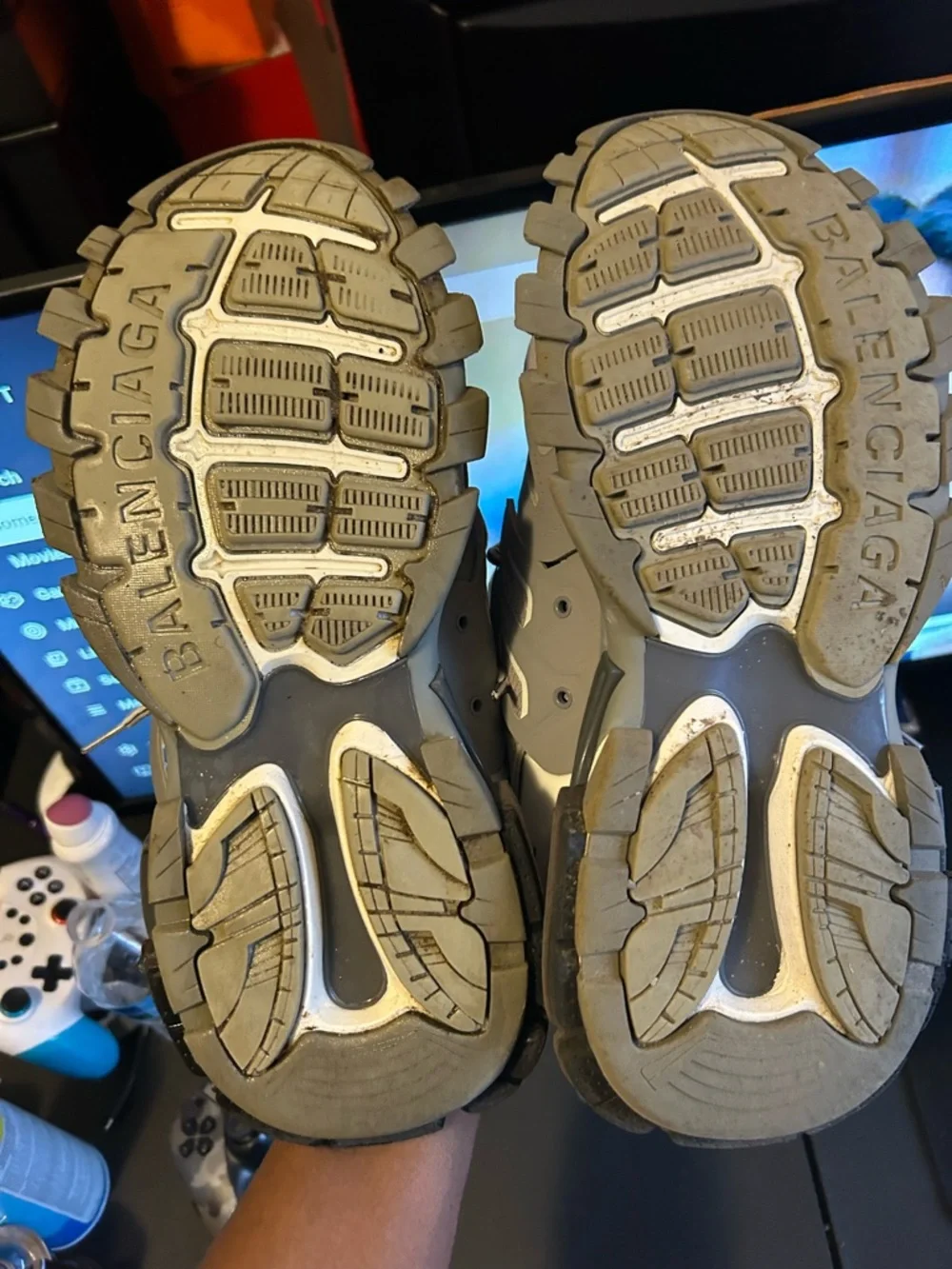 Balenciaga Track Runner Sneakers in Gray, Brown and Black - Picture 2 of 6